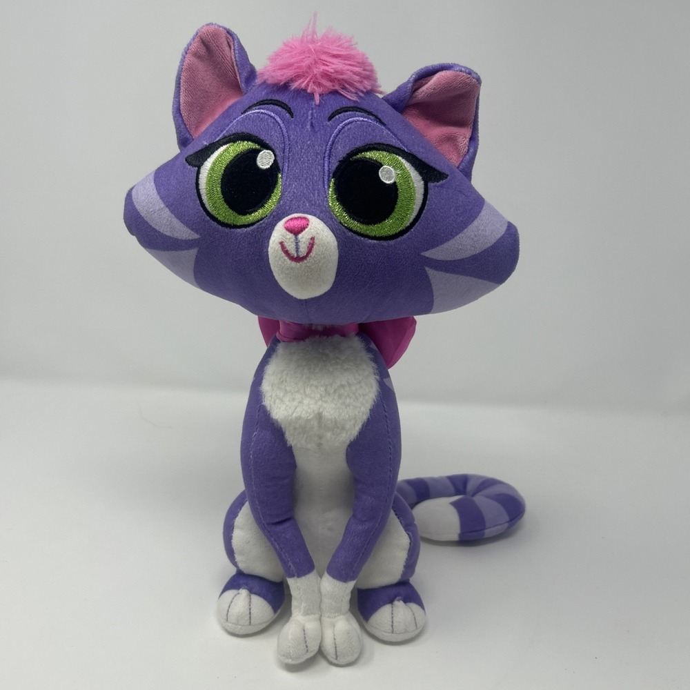 Disney Puppy Dog Pals Hissy Plush Purple Pink Kitty Cat Soft Toy 12" Striped